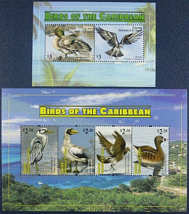 Гренадины Каноуан, Птицы Карибов, 2012. малый лист+блок